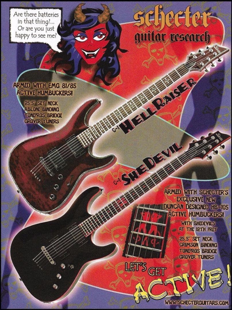 SCHECTER C-1 SHE DEVIL ブラック&レッド
