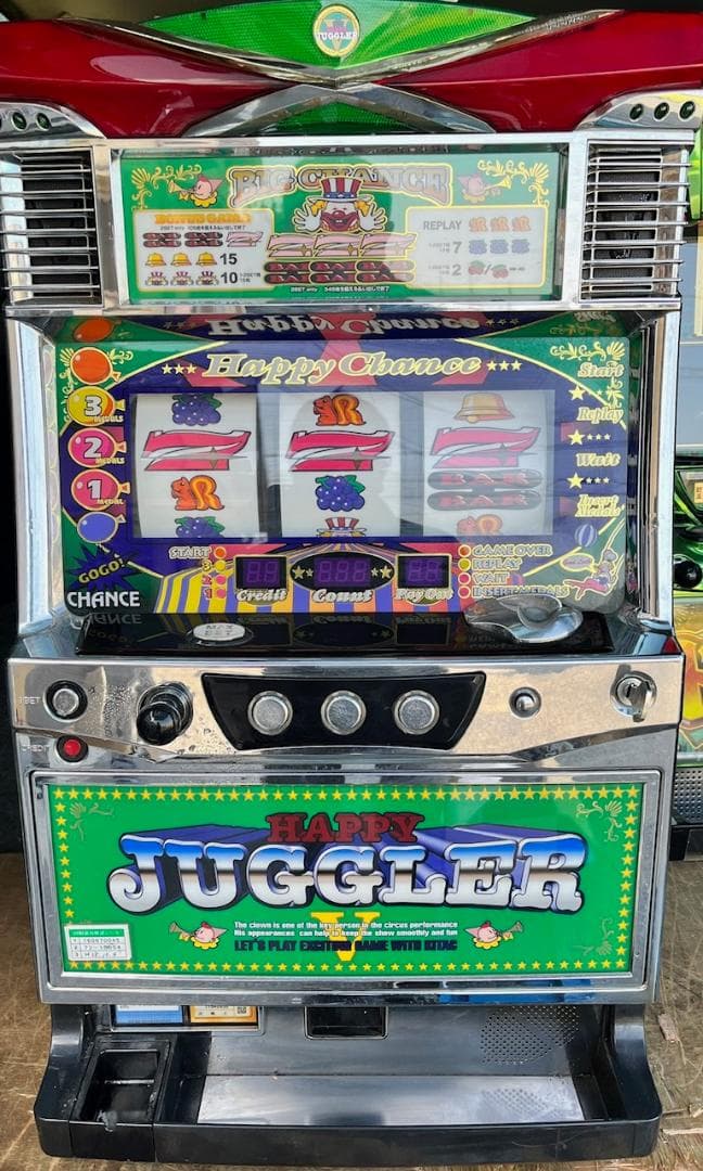 パチスロ実機　ハッピージャグラーＶⅡＫＫ　不要機ボリューム調整付
