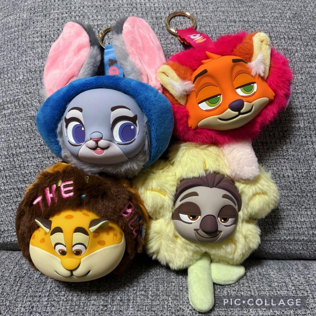 ズートピア　マスコットキーチェーン　四種セット