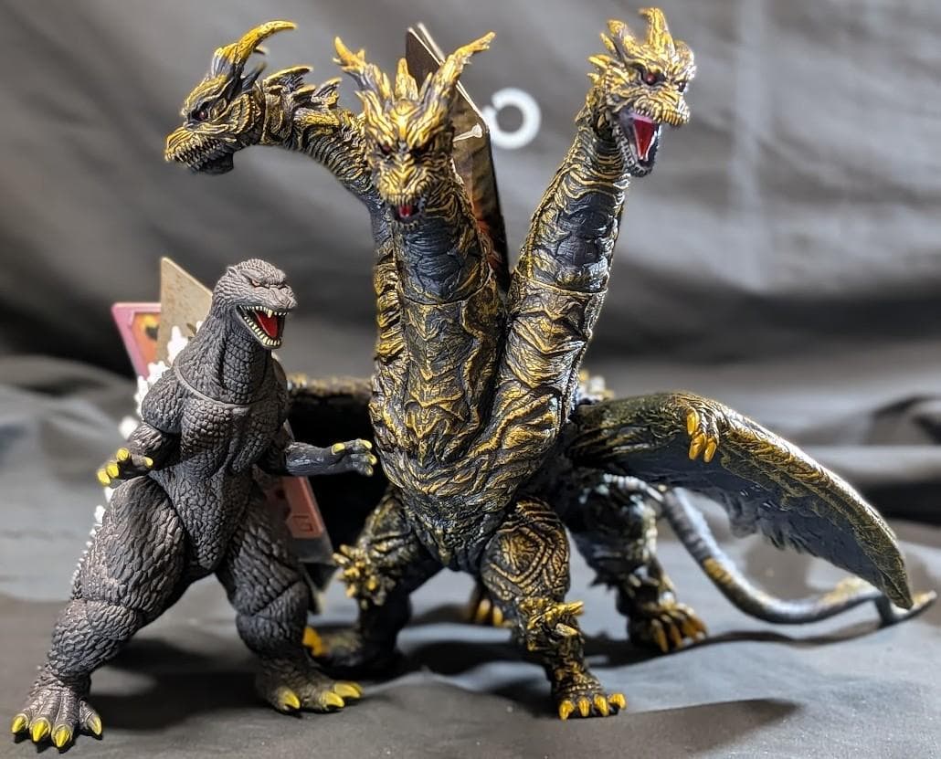 FINAL WARS カイザーギドラ＆ゴジラ（バンダイ）タグ付ソフビ２体セット