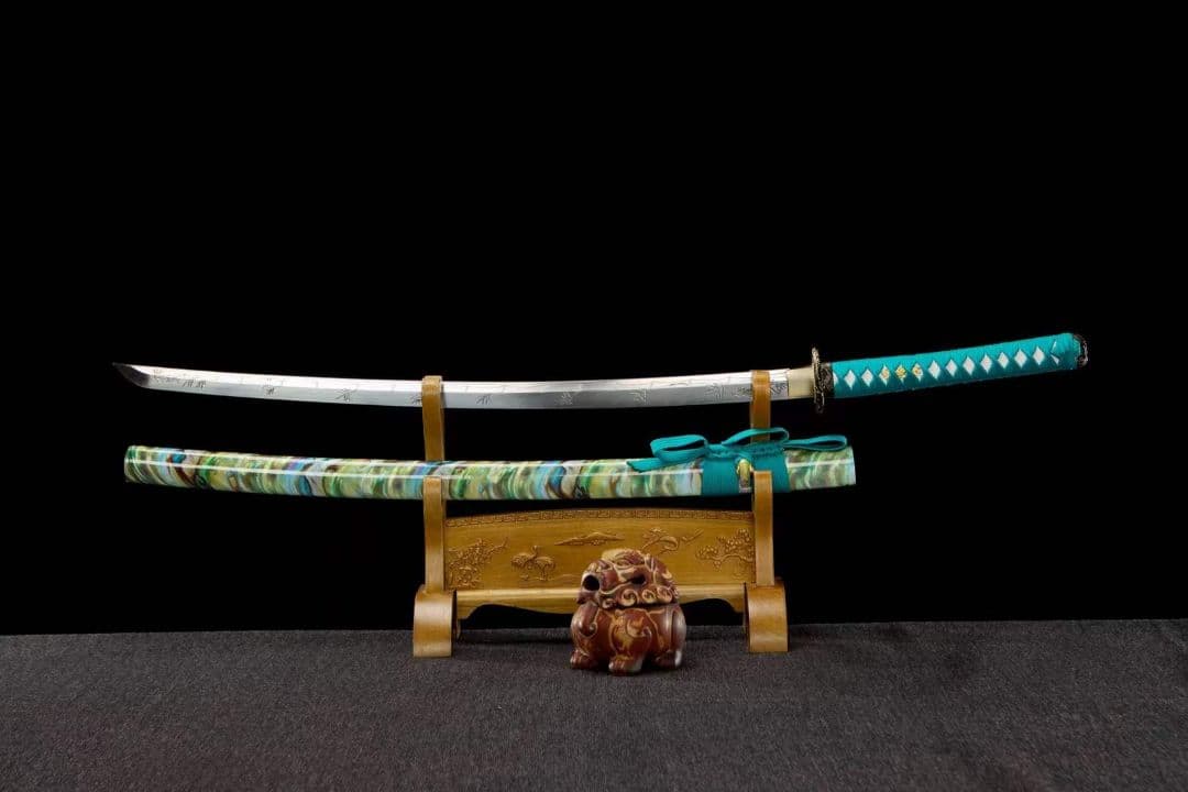 翠竹武士刀-高性能マンガン鋼 武具　刀装具　日本刀　模造刀 居合刀