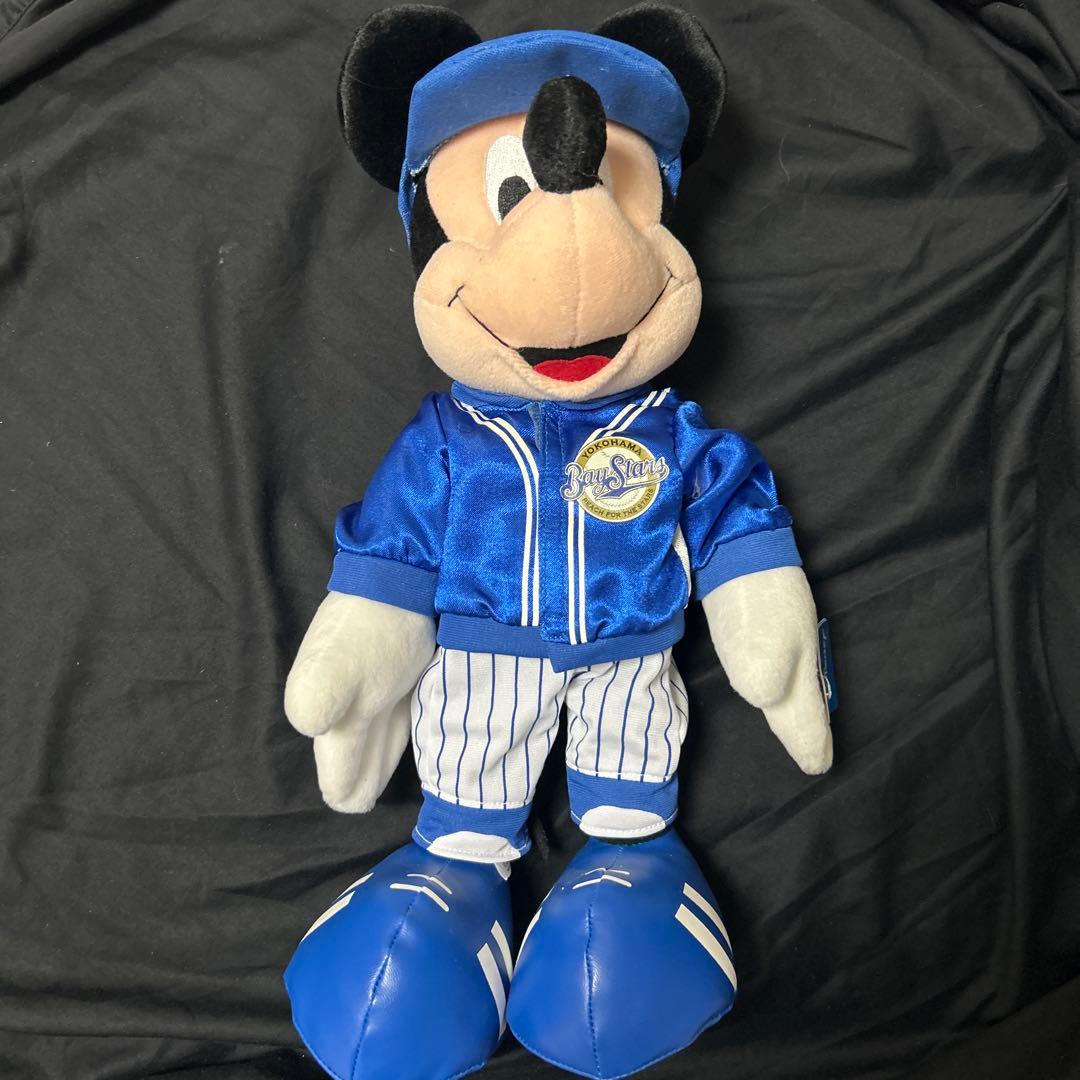 ミッキーマウス 横浜ベイスターズ ぬいぐるみ ポージング 未使用 タグ付き