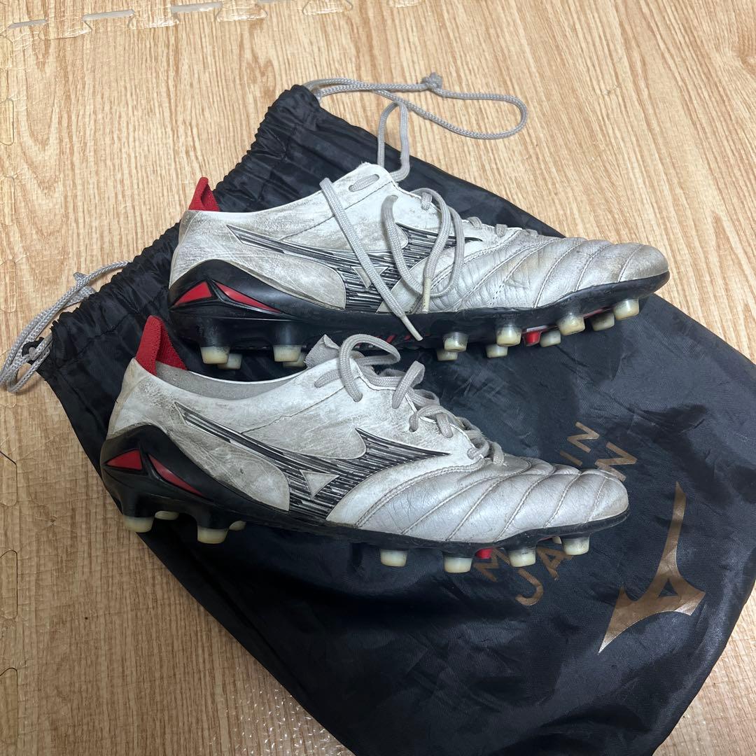 MIZUNO ネオ4スパイクシューズ ホワイト/レッド 日本製25.5