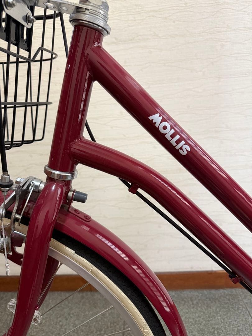 ☆中古美品☆ イオンバイク シティサイクル　モーリスカジュアル 26型 レッド