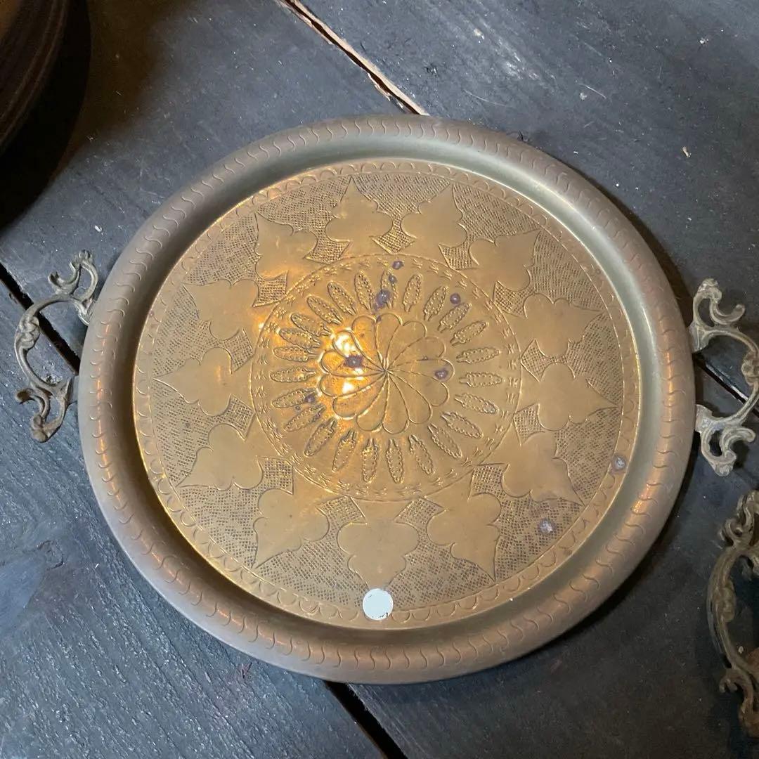トルコ 真鍮 プレート 直径 310ｍｍ