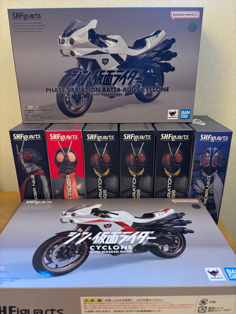 シン仮面ライダーフィギュアーツ 6体 + サイクロンセット