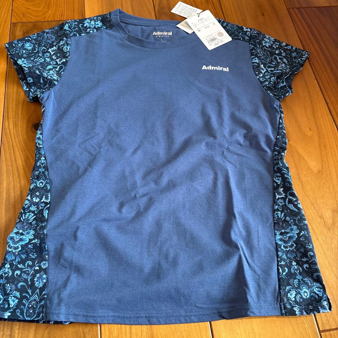 Admiral 花柄袖 テニスウェア 新品未使用　Lサイズ