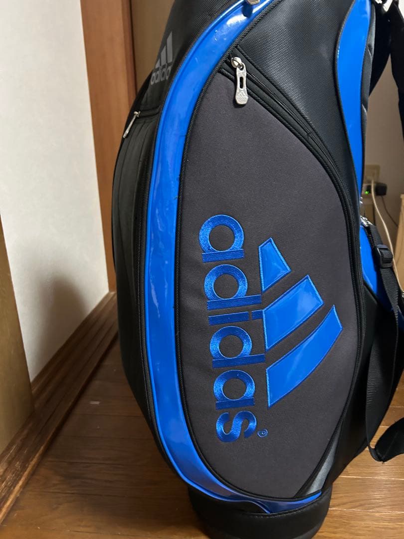 adidas ゴルフキャディバッグ 黒/青サイズ9.5