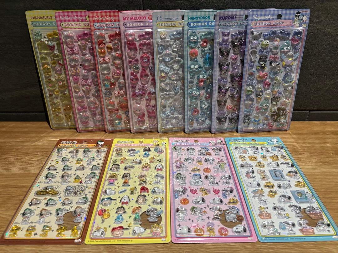 【正規品】ボンボンドロップシールスヌーピー4種サンリオ第二弾8種12点セット