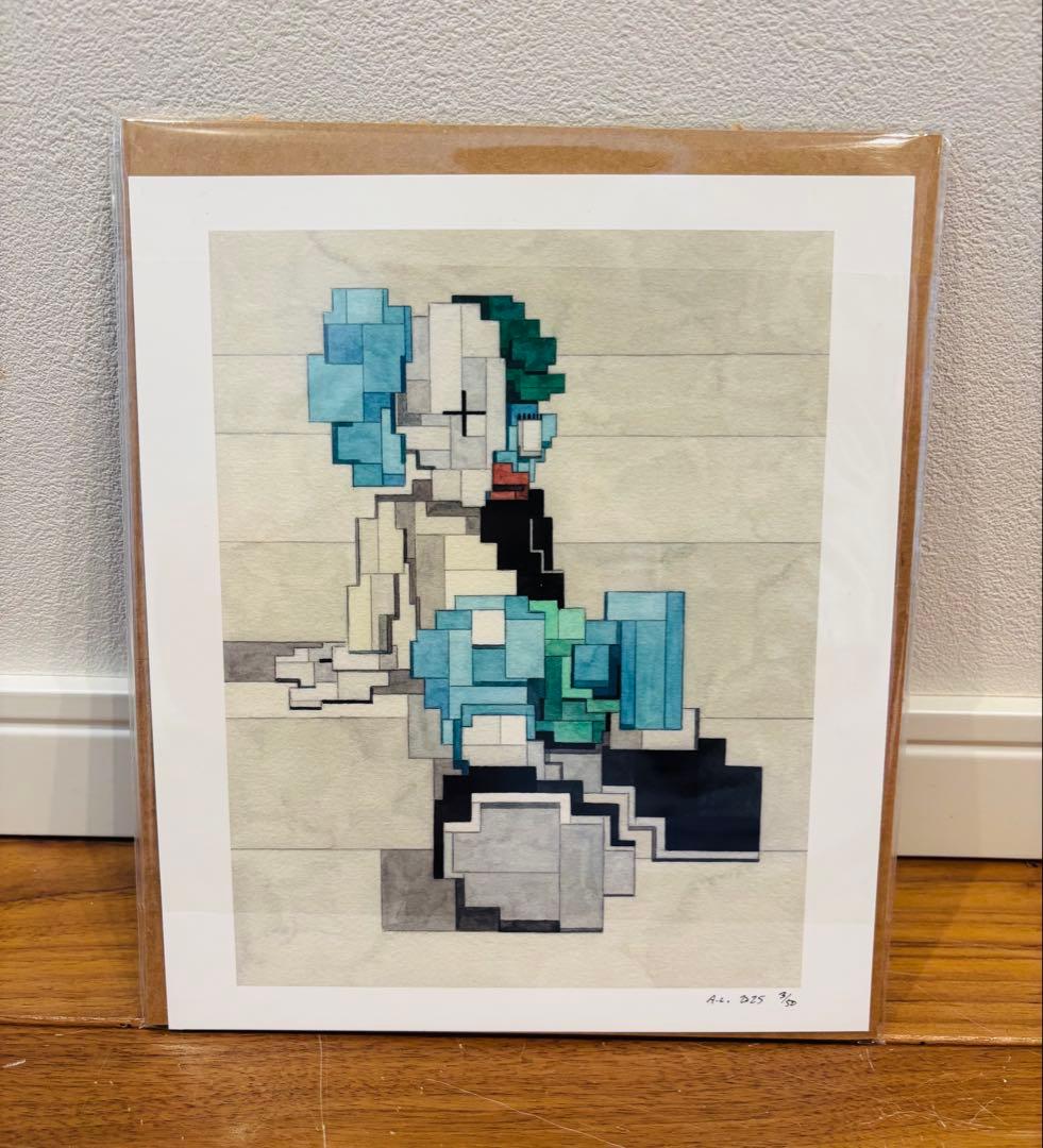 アダムリスター　版画 限定50 KAWS モデル シルクスクリーン 限定25