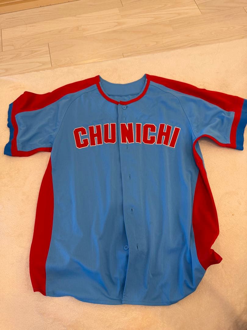 中日ドラゴンズ　復刻版　CHUNICHI ユニフォーム 水色と赤
