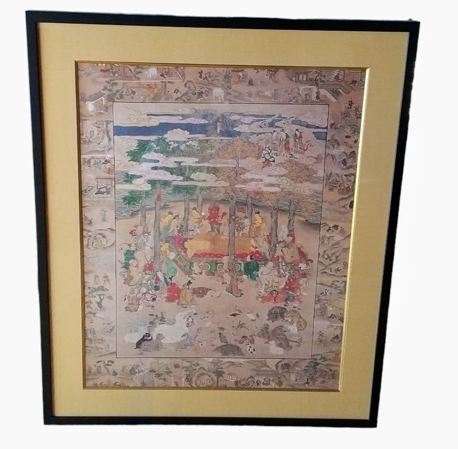 希少 新品 釈迦八相手涅槃図 名画 復刻版 限定100枚 仏教 仏具 仏画