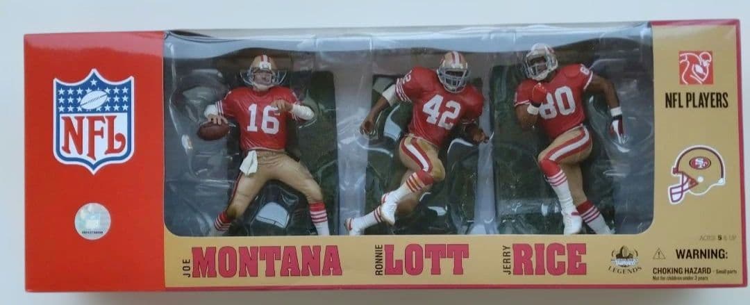 (未開封品)マクファーレンNFL 49ersフィギュア 3-Pack モンタナ他