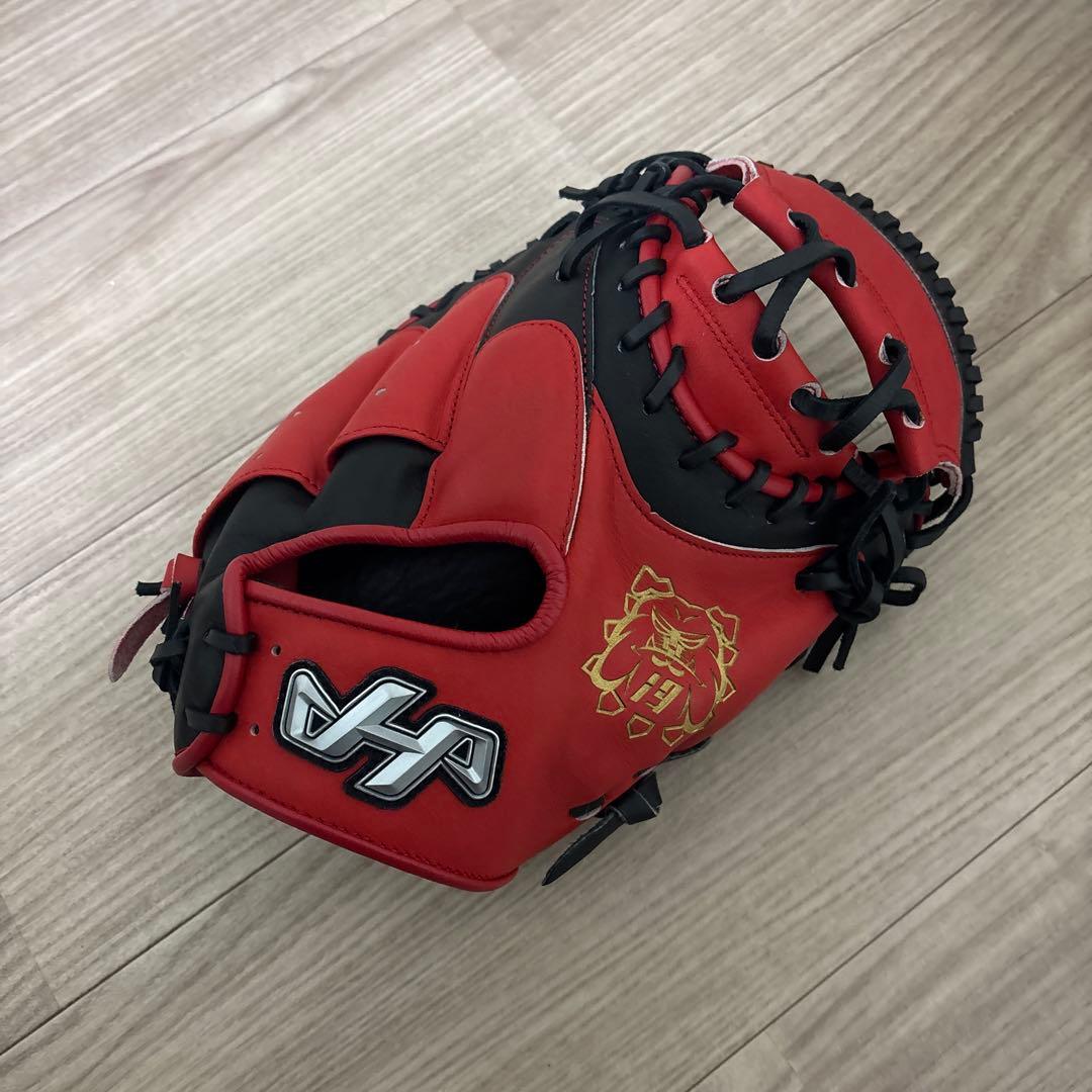 ハタケヤマキャッチャーミット 軟式 PRO-M62 レッド/ブラック グローブ