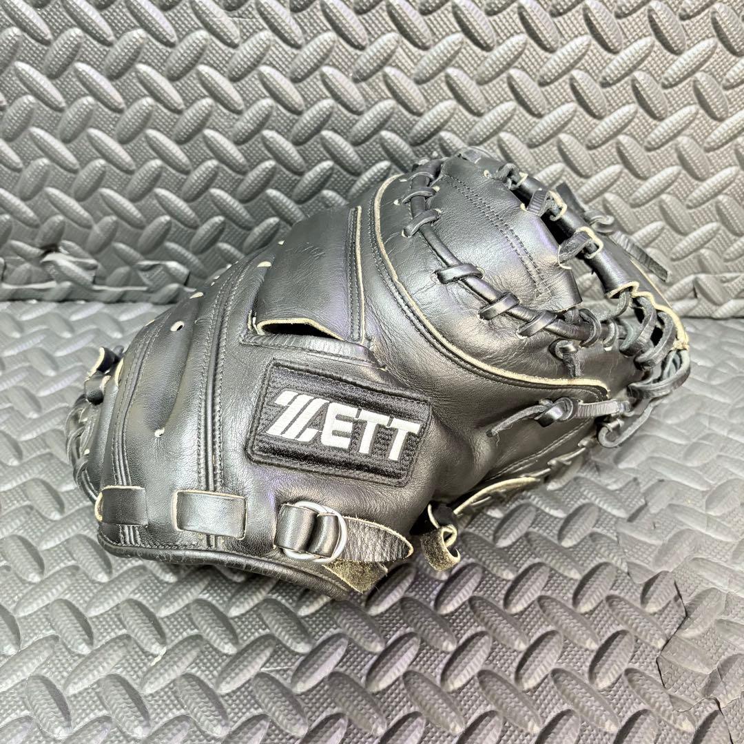 【旧ロゴ 希少】ZETT 硬式キャッチャーミット ブラック