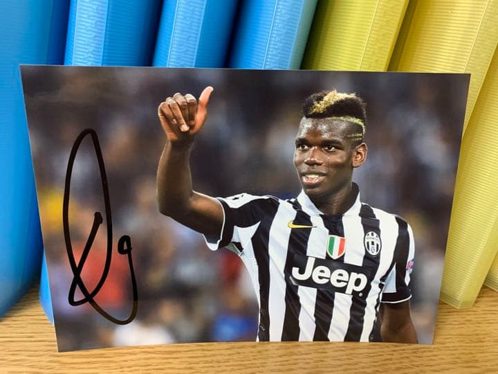 サッカーフランス代表 ポール・ポグバ 直筆サイン入り写真 ワールドカップ 三笘薫