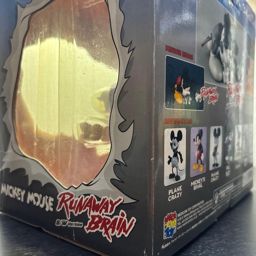 未開封！激レア ミッキーマウス ランナウェイブレイン モノクロ メディコムトイ