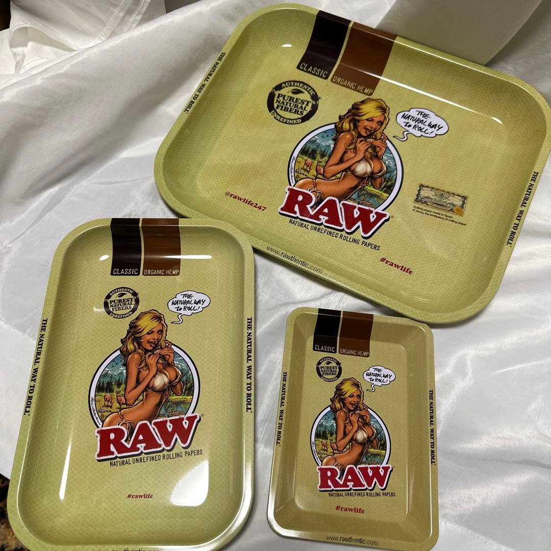 廃盤　18年製　ロッキンジェリービーン　RAW スチールトレー　3点セット