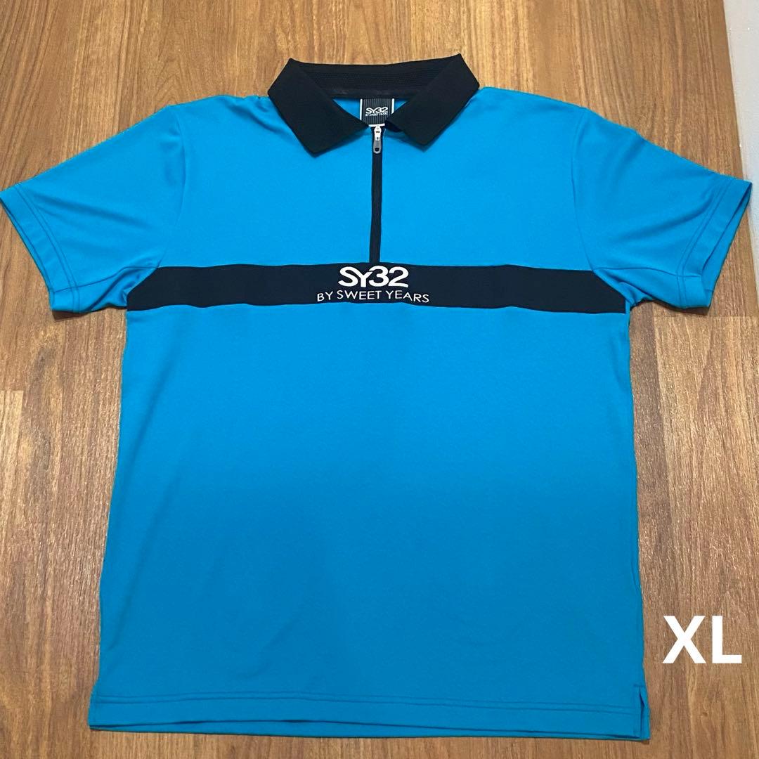 【SY32 SWEET YEARS】ポロシャツ XL ターコイズブルー