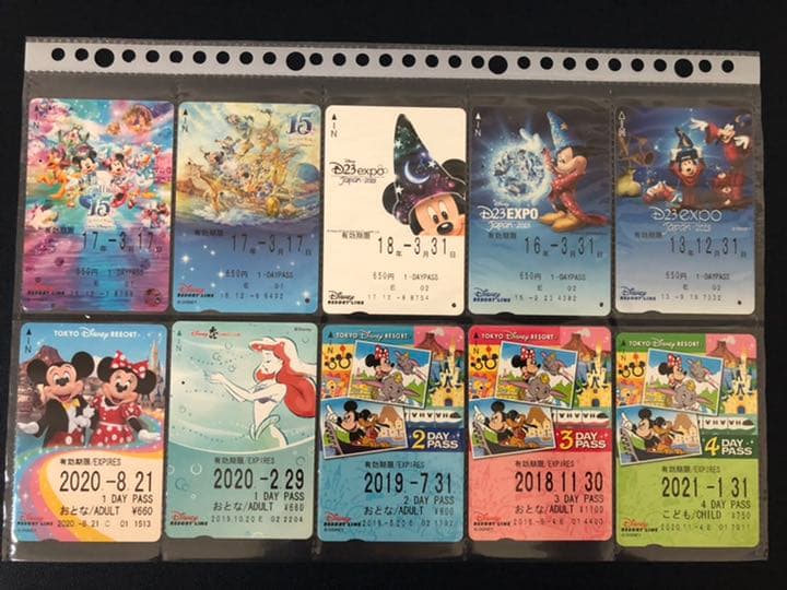 【使用済】①特殊デザイン ディズニーリゾートライン 切符 パス リゾラ