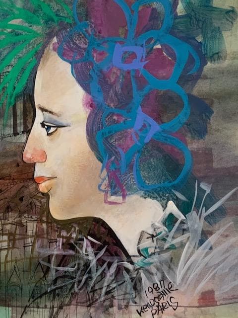 物故重鎮❣️納 健【PARIS】うろこ美術館グランプリ受賞◆大判水彩画