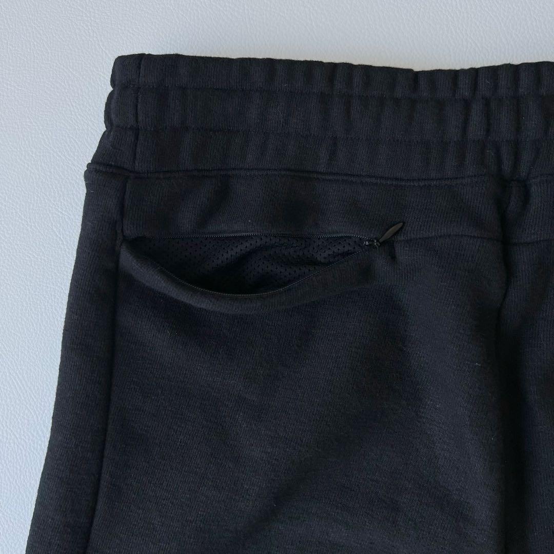 3219【美品】TFW49 ストレッチパンツ　チャックポケットスウェット　M 黒