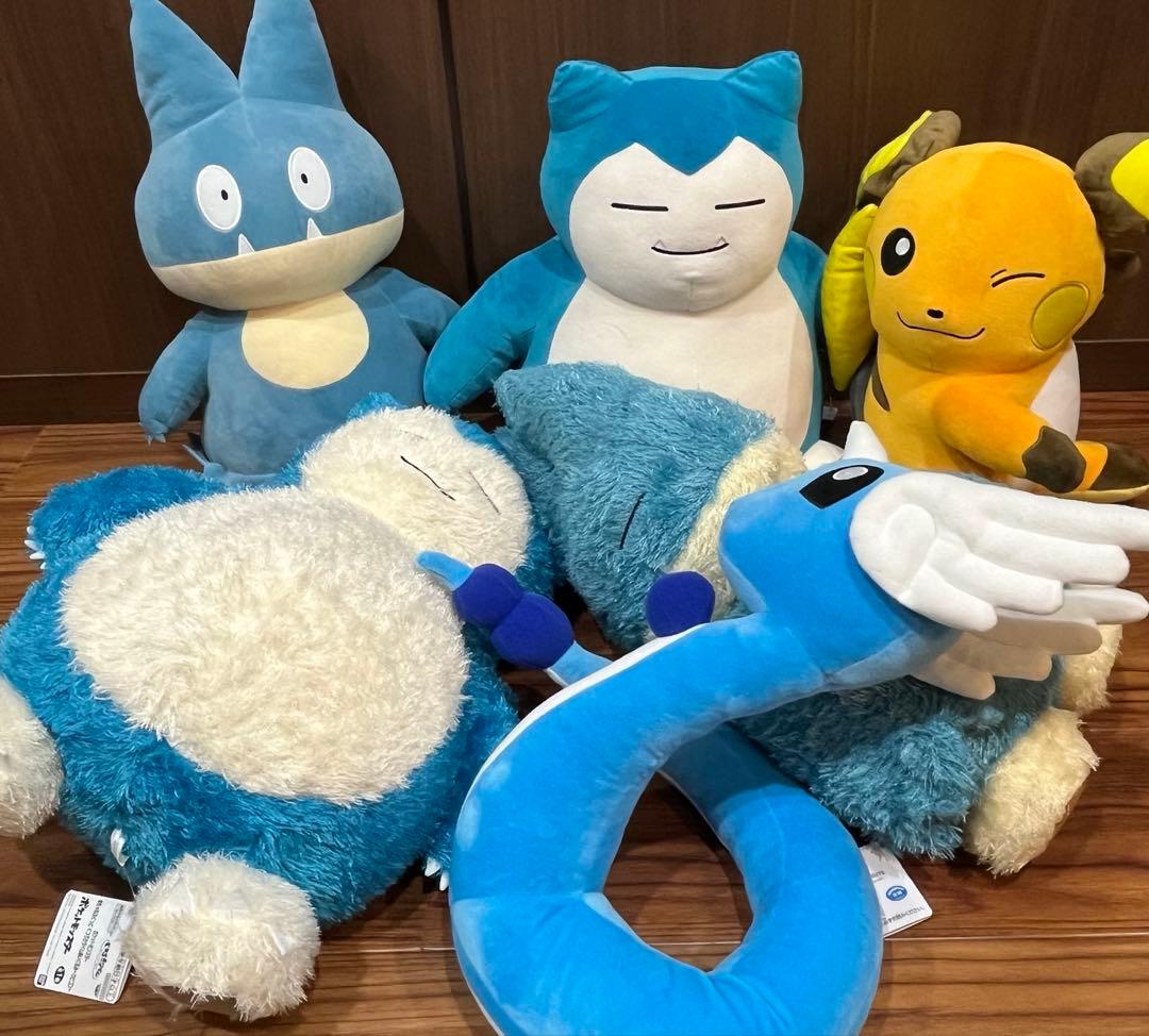 15☆ポケモン　BIGぬいぐるみ　まとめ売りカビゴン　ゴンベ　他　送料無料　6点