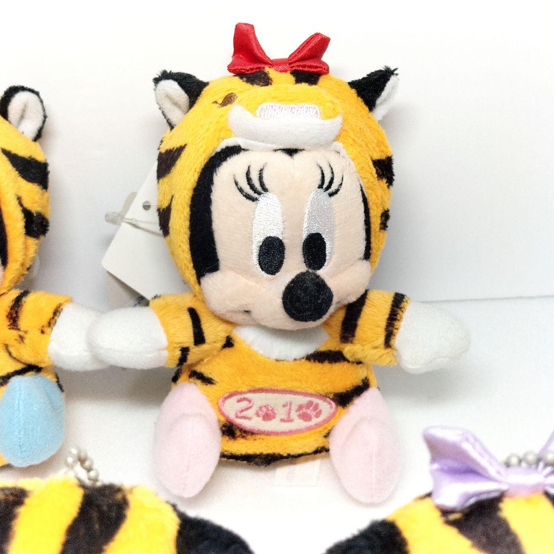 ディズニー 干支 ぬいぐるみ バッジ 2010年 寅 5種 ミッキー ミニー 他