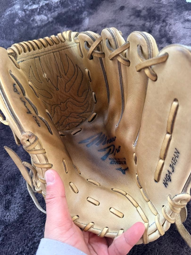 Mizuno Pro 硬式野球グローブ ブロンド