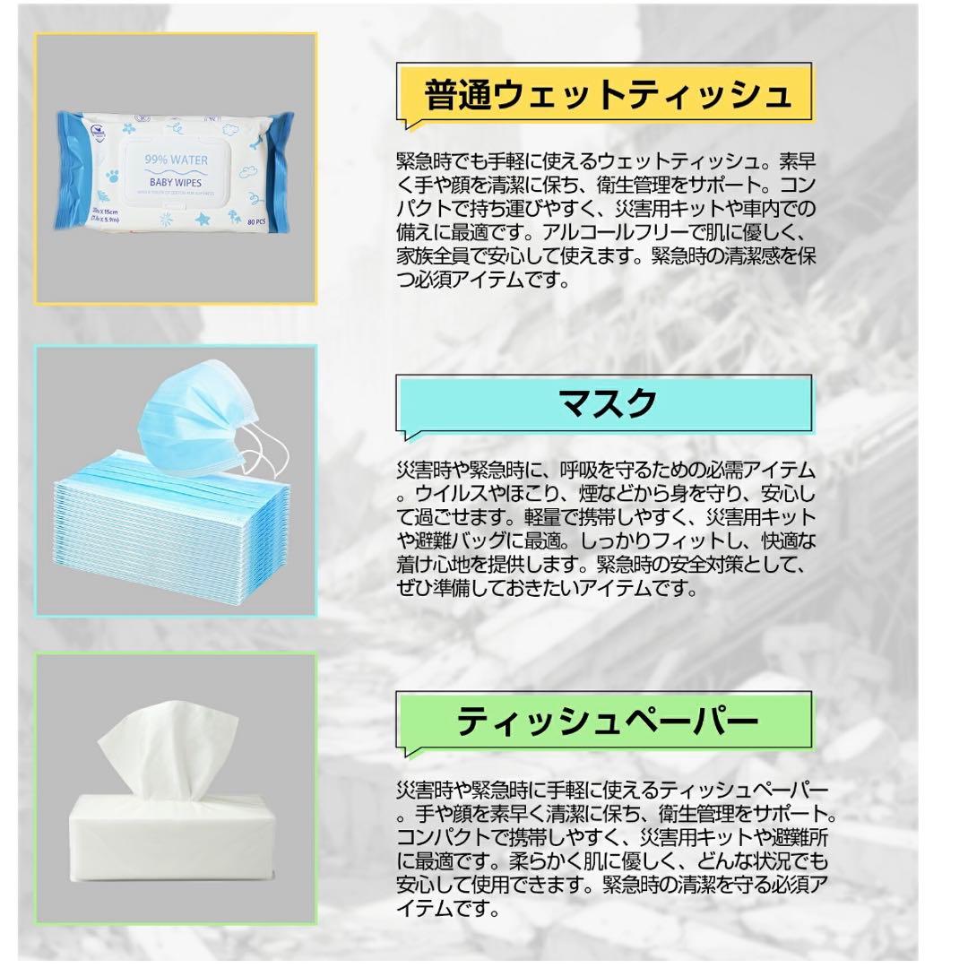 未使用⭐️ 防災グッズ 非常用持ち出しセット 1人用 47点