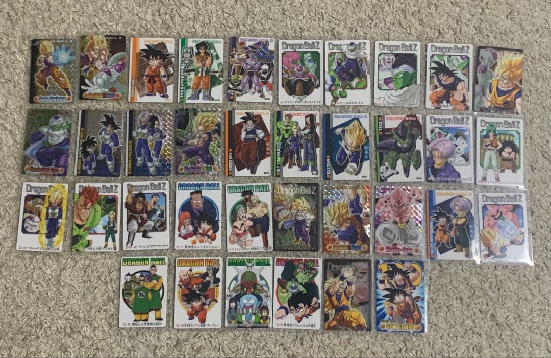 ドラゴンボールZ グミ　プラスチックカード　43枚　カード　日本製　裏面青　赤