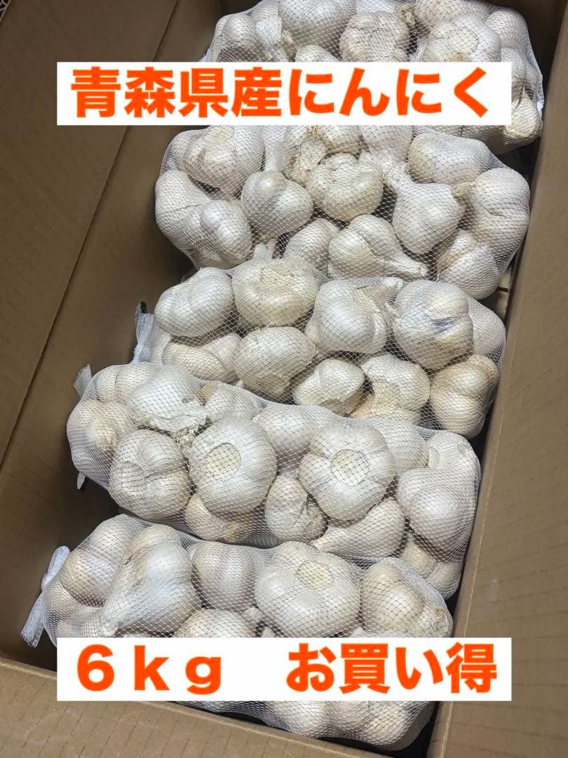 青森県産にんにく　Ｍ(割れ) ５ｋｇ　数量限定　早い者勝ち