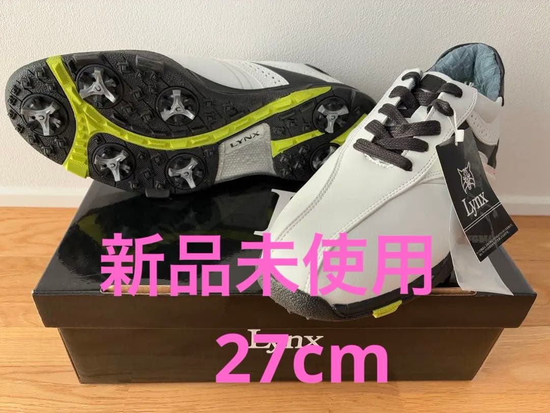 【新品】 27.0cm LYNX(リンクス) ゴルフシューズ LXSH-7568