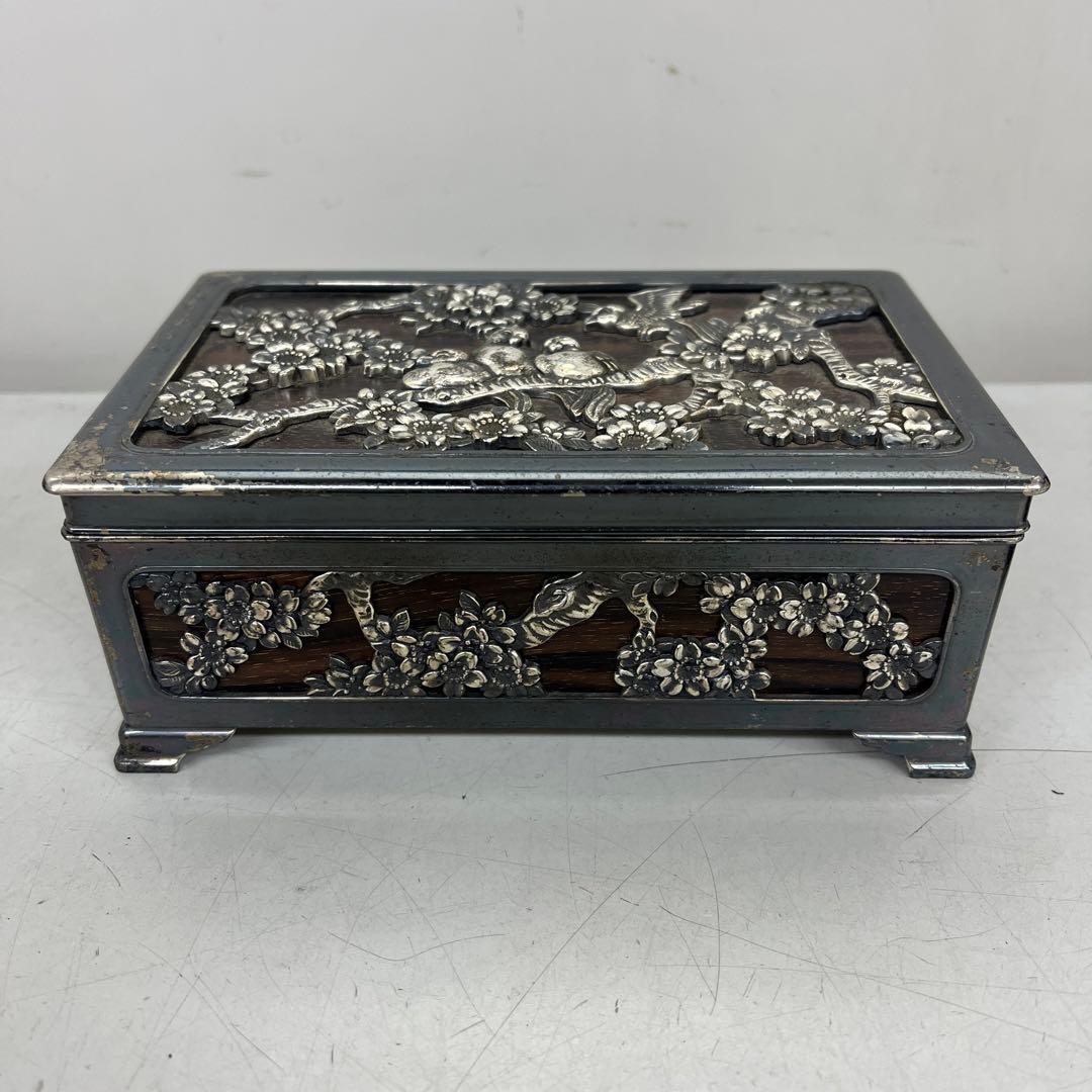 古い　タバコ　煙草　煙草入れ　喫煙具　昭和初期　ジュエリー　BOX 鳥図