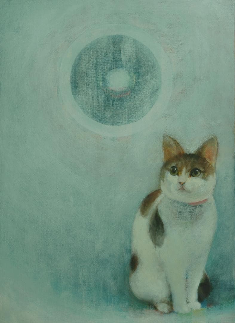 油絵 菅家令子 絵 絵画 インテリア F4-091418 可愛い子猫 はなちゃん