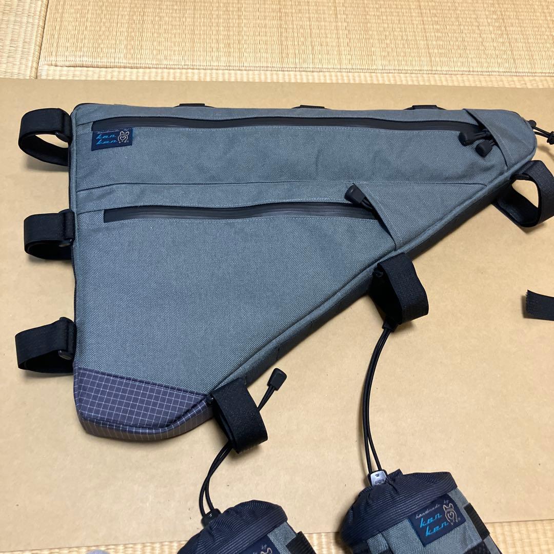 sbnskハンドメイドフレームバッグ＋ステムポーチ×2