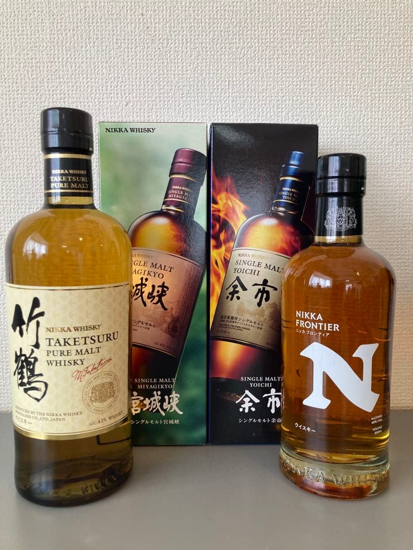 ニッカウイスキー4本セット【竹鶴（旧）・宮城峡・余市・フロンティア】