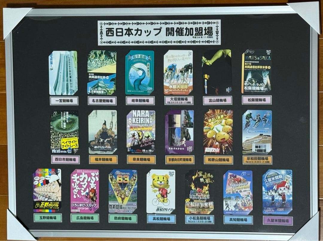 激レア 競輪 西日本カップ開催加盟場 競輪場カードセット 未使用