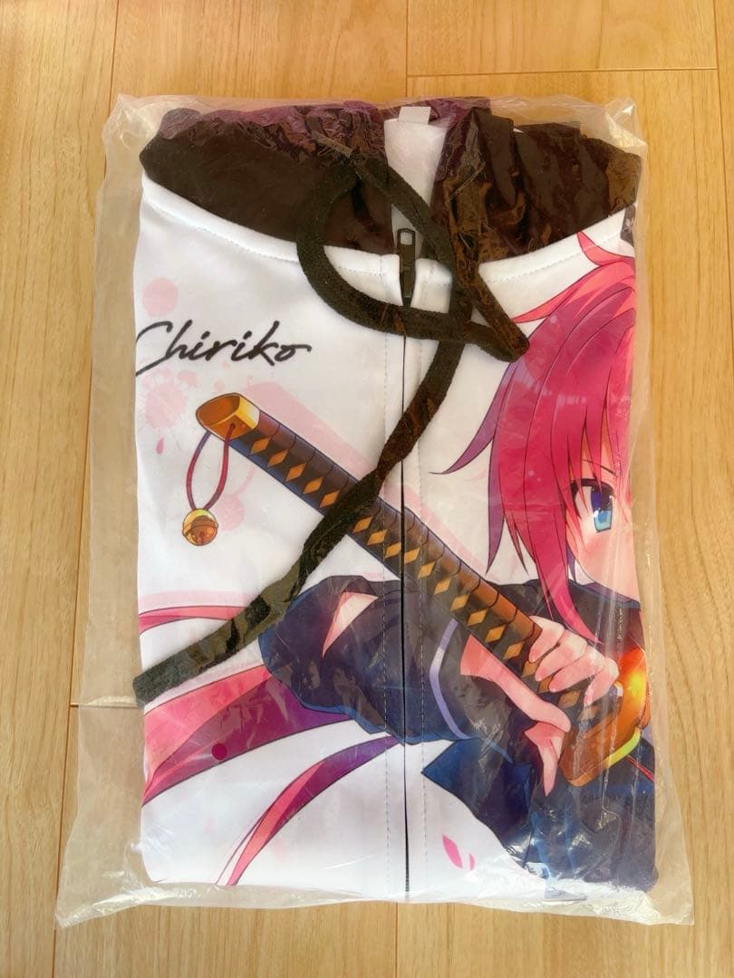 希少新品　ちり　プリン海ヨーグルト　ケモ耳付きフルグラフィックパーカー　Lサイズ