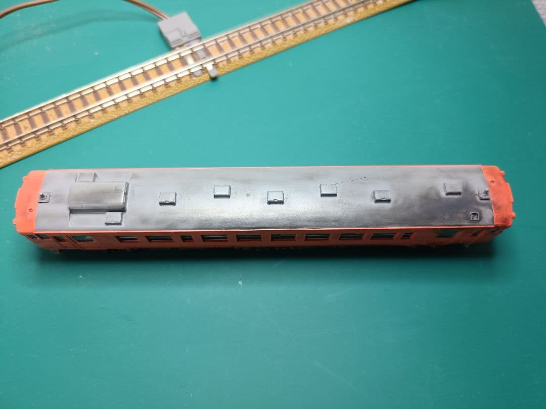 待避線レイアウト キハ40M車 パワーユニット 電動ポイント 駅舎付　フルセット