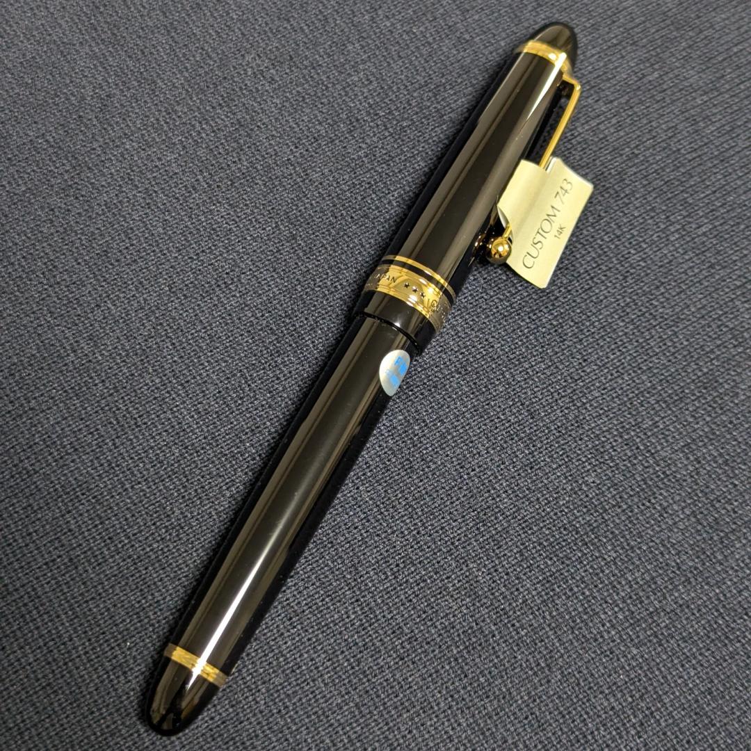 美品 試し書きのみ PILOT カスタム743 FM パイロット万年筆 ブラック