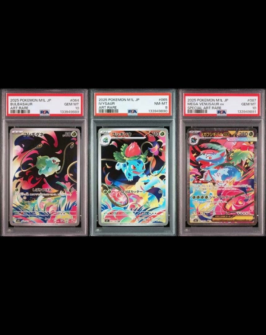 ポケモンカード　メガフシギバナex sar 進化ライン　psa 3連番