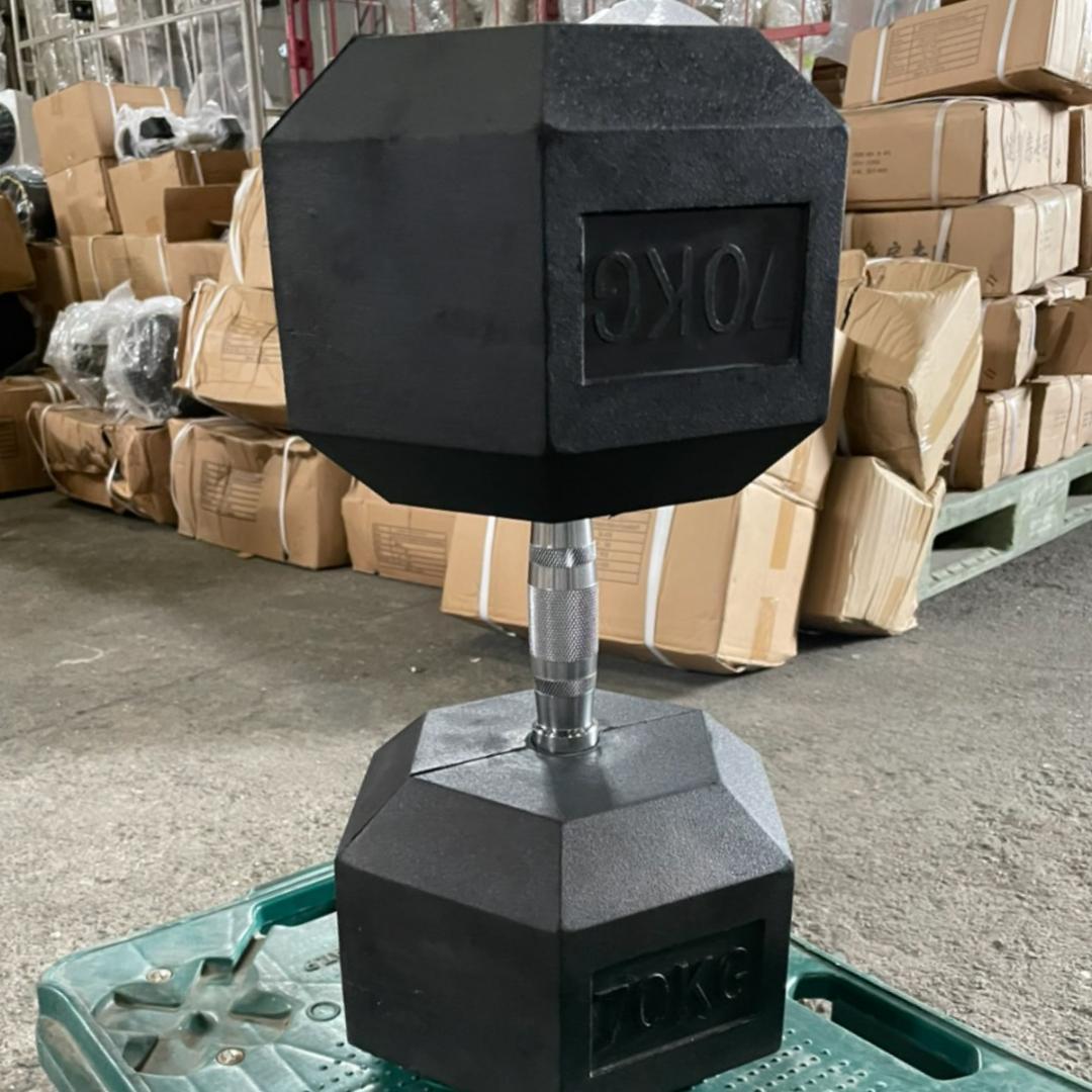 ラバー ヘックス ダンベル 75kg × 2個 セット