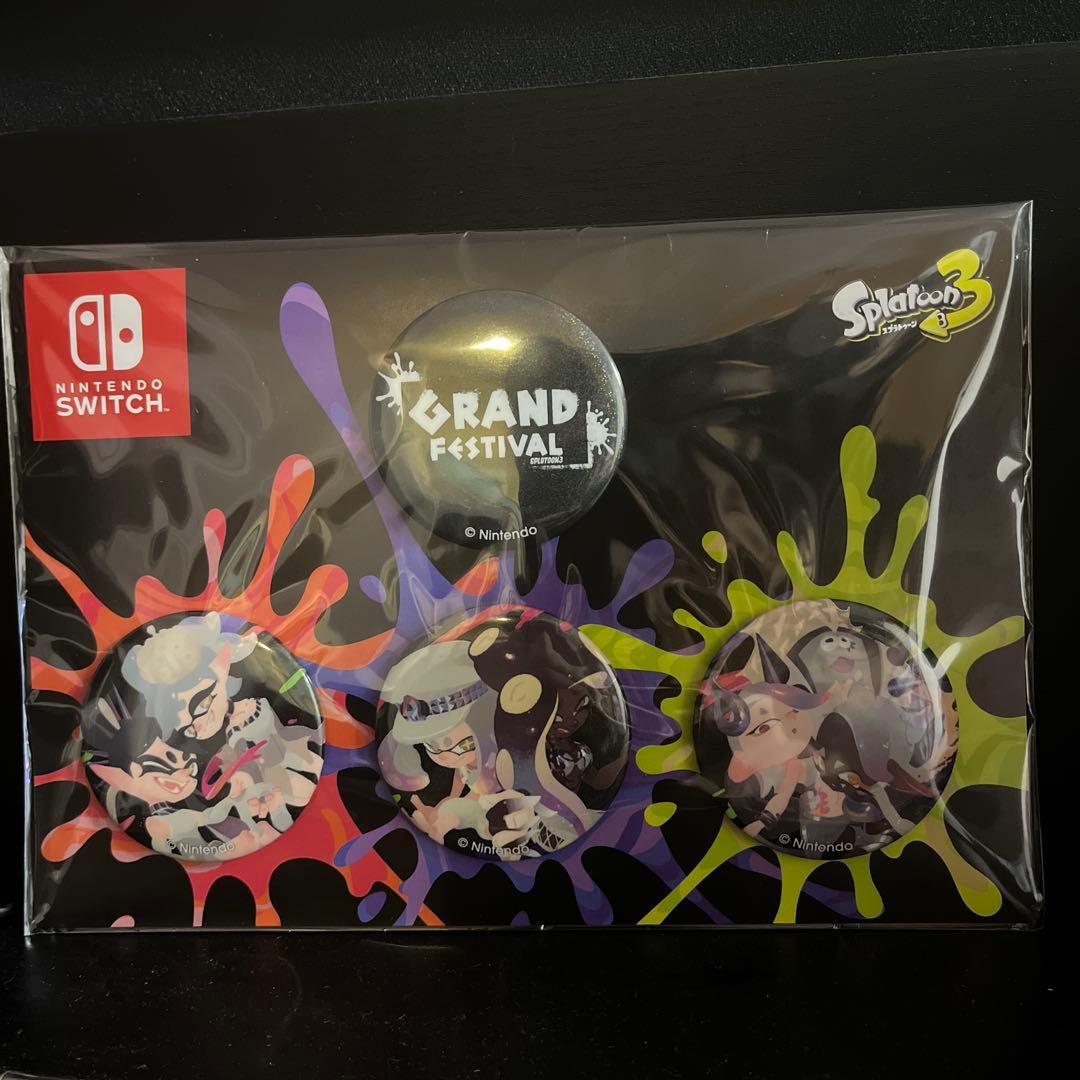 スプラトゥーン3 GRAND FESTIVAL缶バッチ