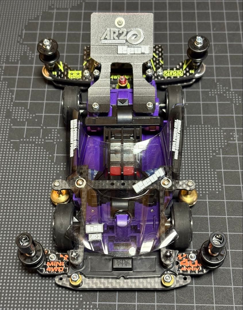 ミニ四駆 紫色 パープル　MSフレキ　完成品