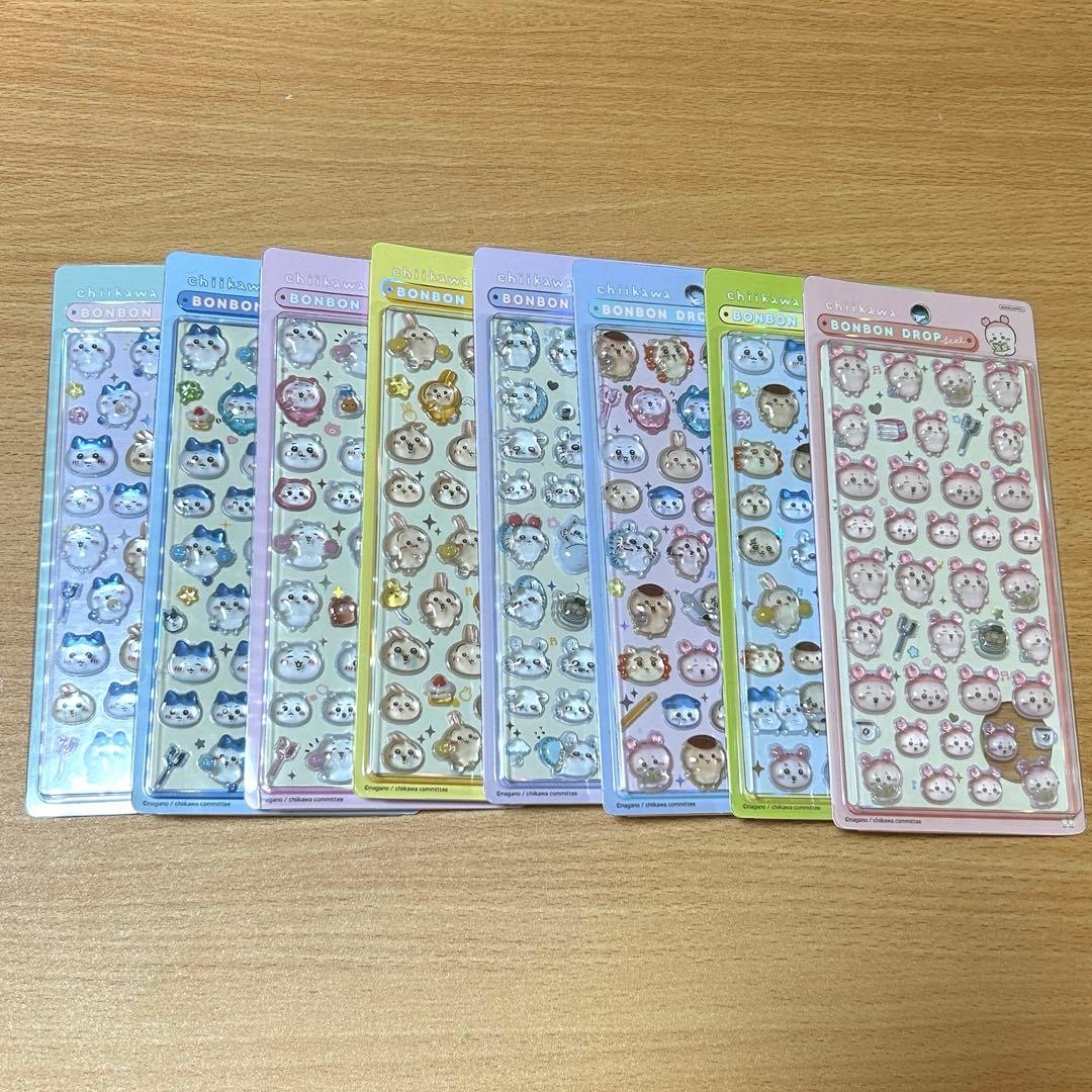 【正規品】ちいかわ　ボンボンドロップシール　8種　コンプリート