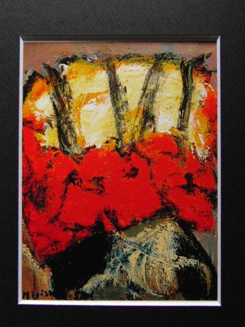 三岸節子、「花　ヴェロンにて」、厳選、希少画集・額装画、新品高級額 額装付