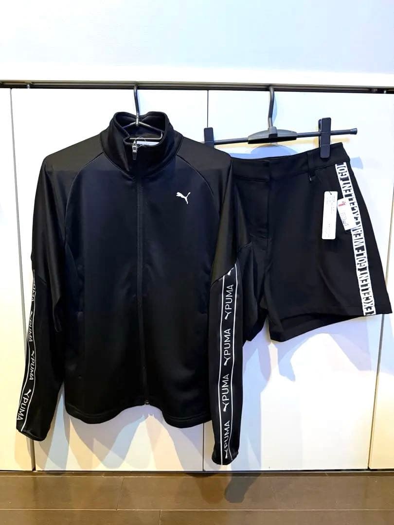 PUMA ブラック ジャケットとショーツセット
