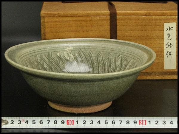 中国美術 青磁 鉢 古美術(ZE733)