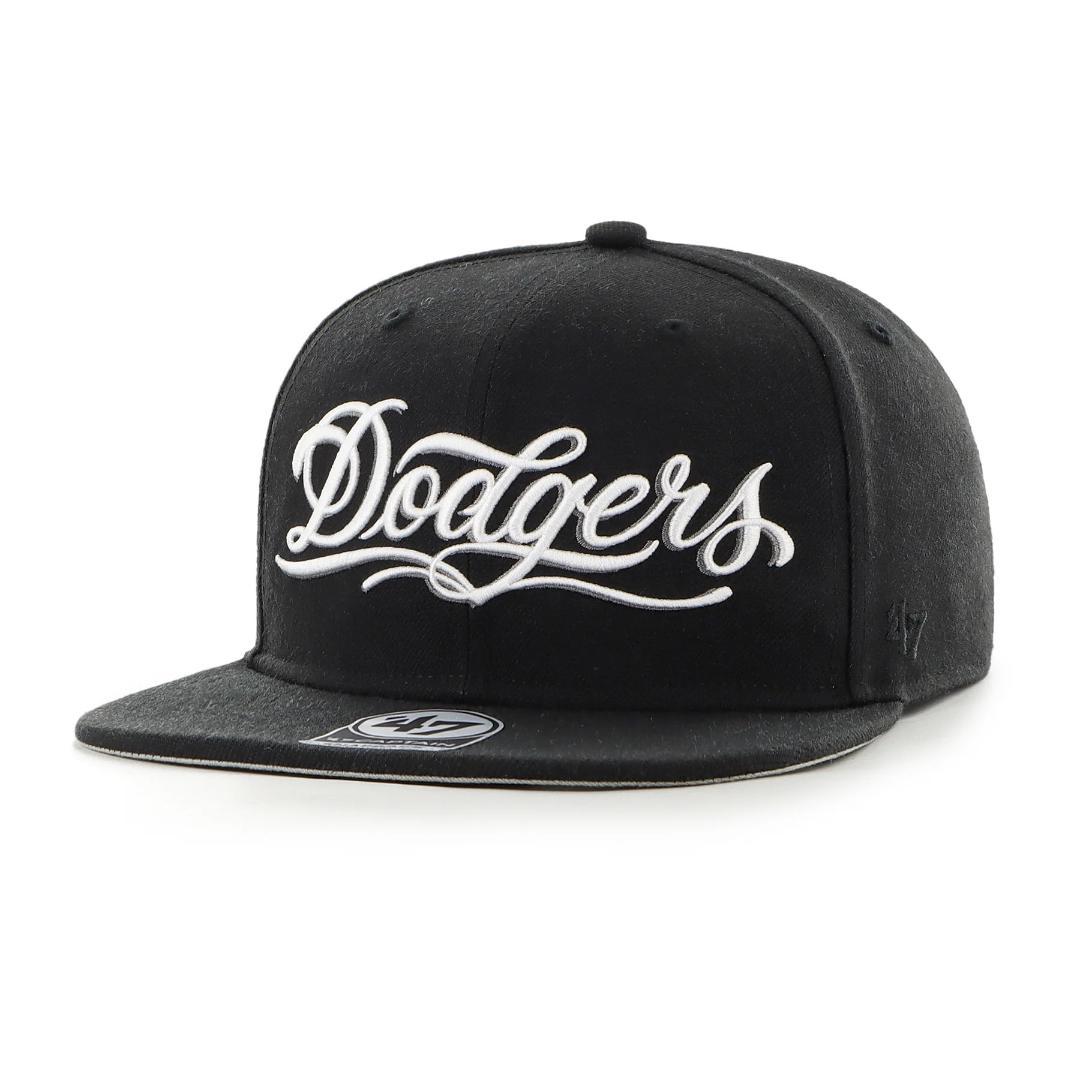MC LA DODGERS 47 QUILL CAP BLACK 帽子 刺繍 黒